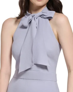 Bow-Neck Halter Jumpsuit