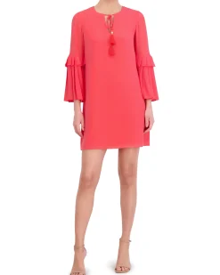 Chiffon Bell-Sleeve Minidress