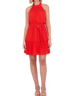 Chiffon Smocked Tiered Minidress