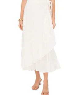 Cotton Ruffled Wrap Skirt