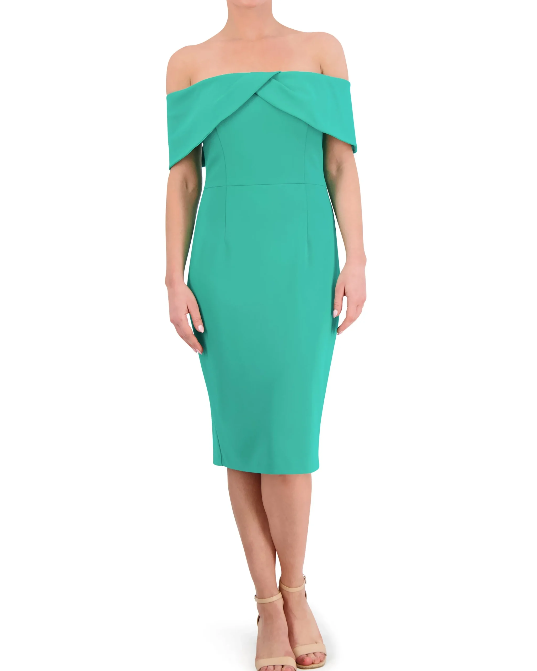 Off-The-Shoulder Bodice Overlay Dress