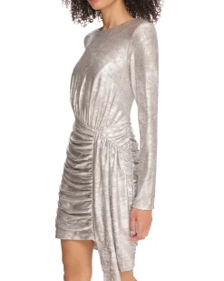 Petite Ruched Sash-Detail Dress