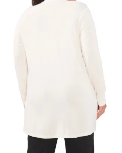 Plus-Size Open Front Long Line Cardigan