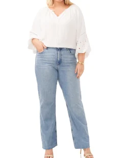 Plus-Size Ruched V-Neck Blouse