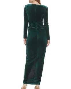 Ruched Velvet Gown