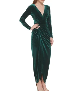 Ruched Velvet Gown