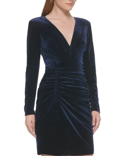 Ruched Velvet Sheath