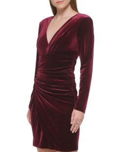 Ruched Velvet Sheath