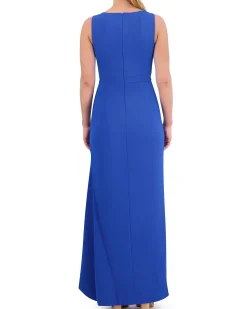 Ruffled Asymmetric-Hem Gown