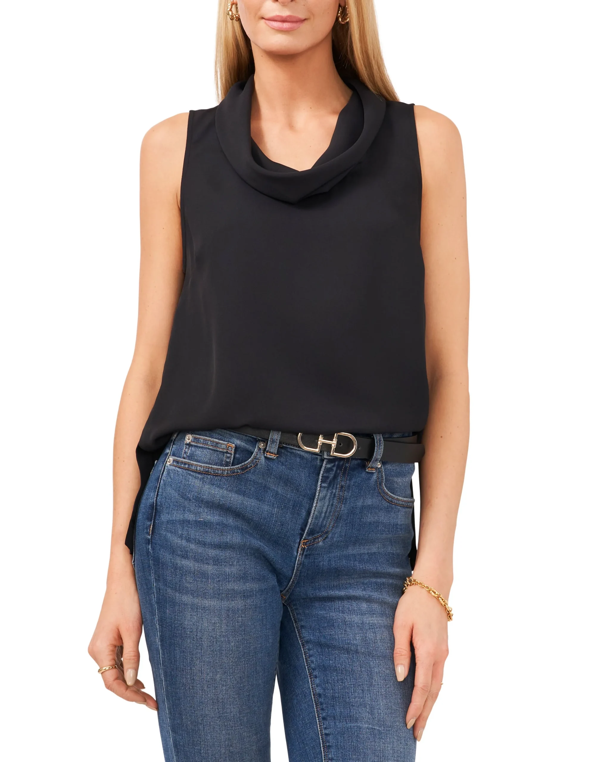 Sleeveless Cowl Neck Top