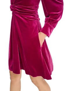 Velvet Twist-Front Dress